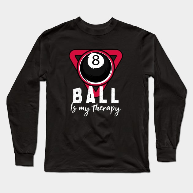 8ball is my therapy Long Sleeve T-Shirt by younes.zahrane